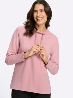 Sweatshirt mit halsfernem Stehkragen