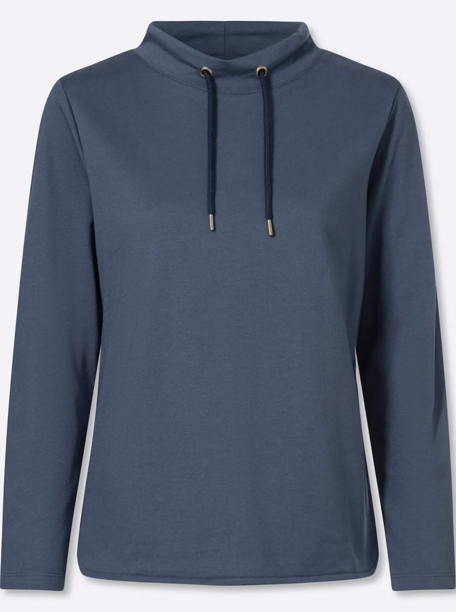 Sweatshirt mit halsfernem Stehkragen