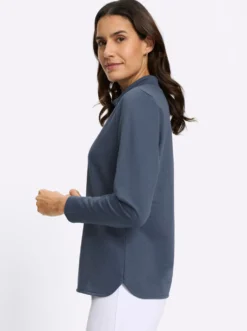Sweatshirt mit halsfernem Stehkragen