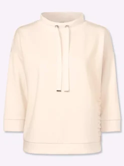 Sweatshirt mit halsfernem Stehkragen