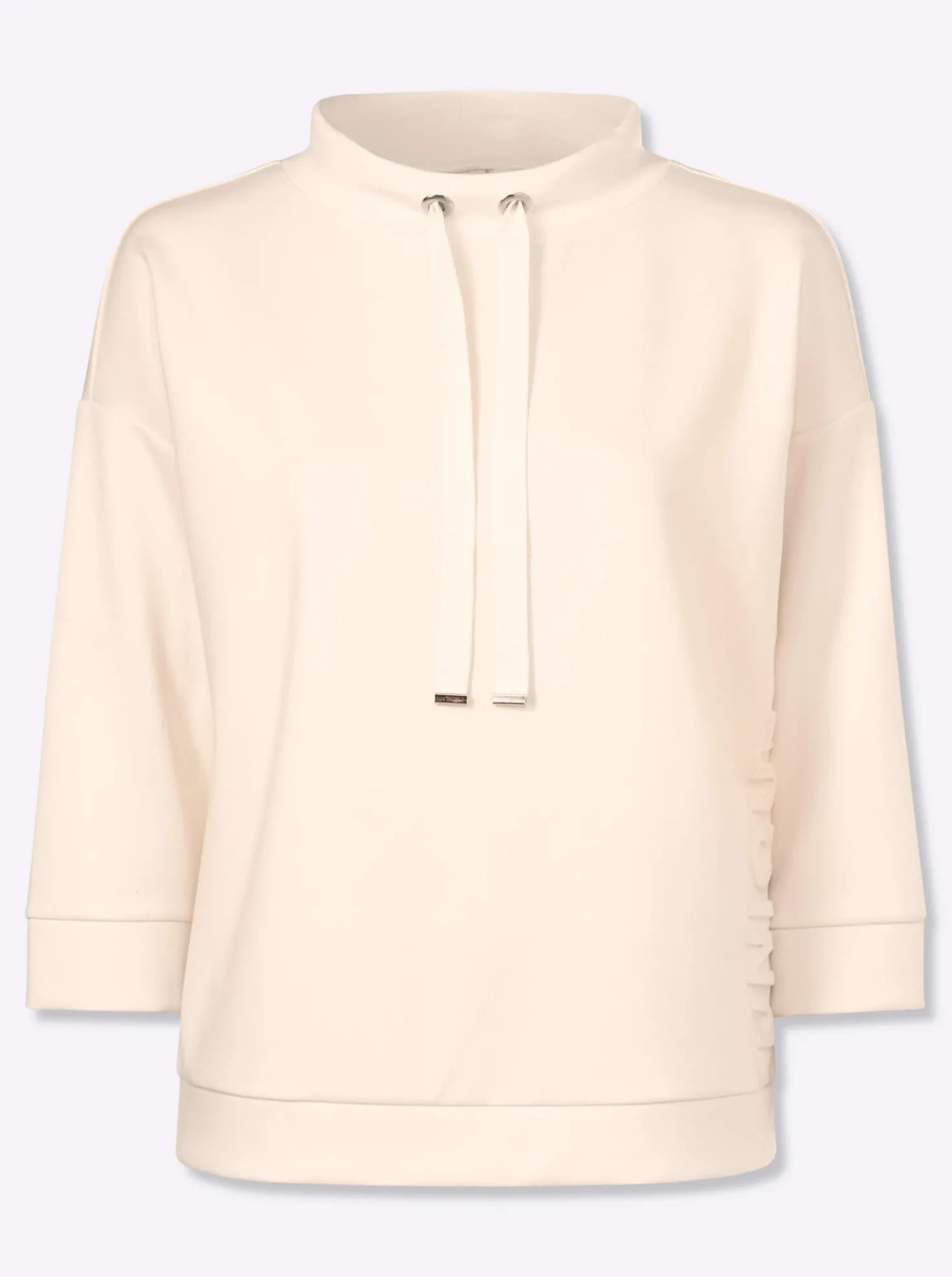 Sweatshirt mit halsfernem Stehkragen