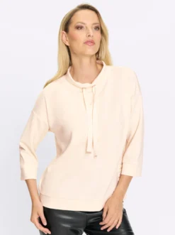 Sweatshirt mit halsfernem Stehkragen