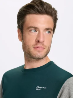 Sweatshirt mit Kontrast-Einsatz