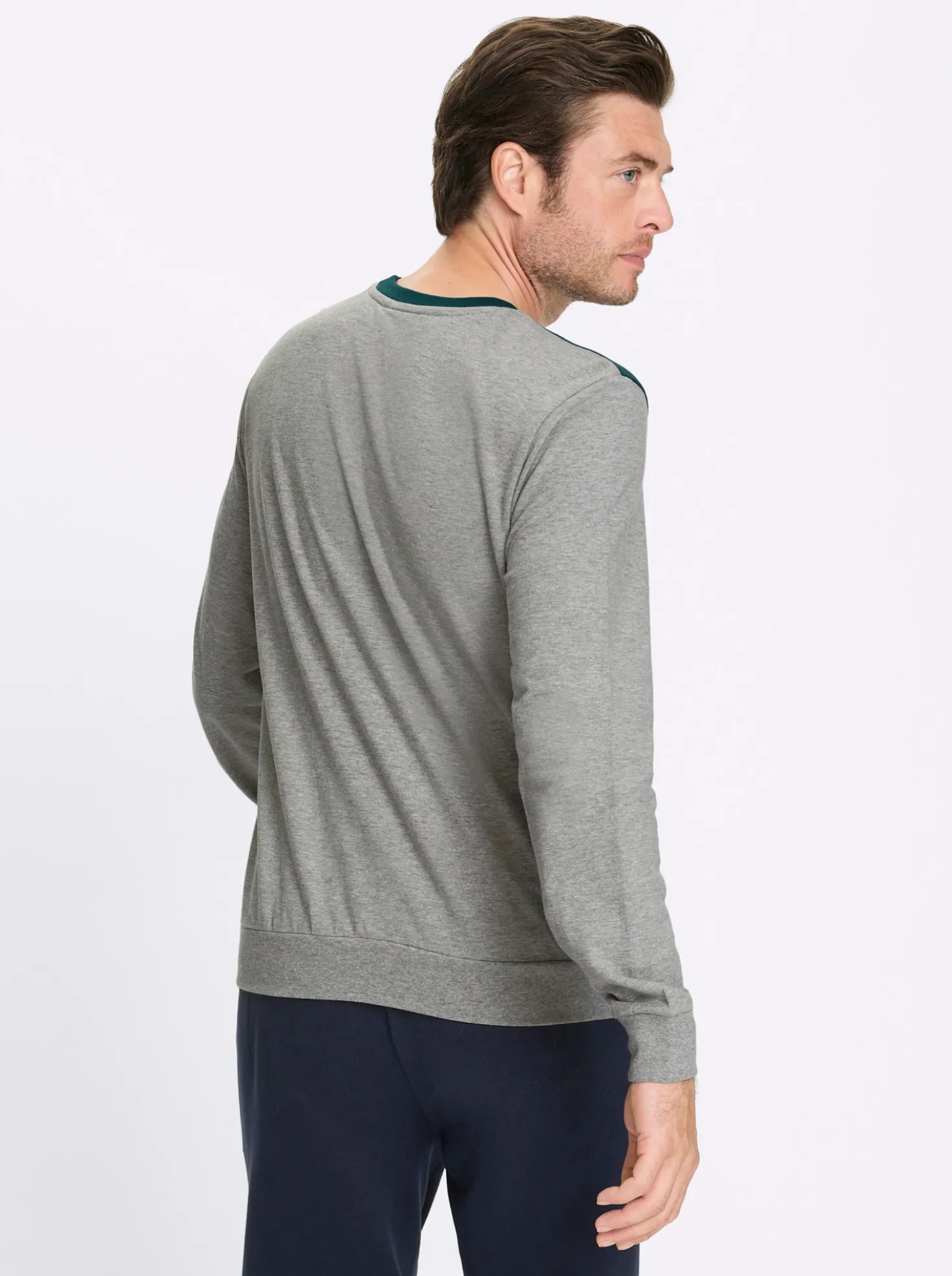 Sweatshirt mit Kontrast-Einsatz
