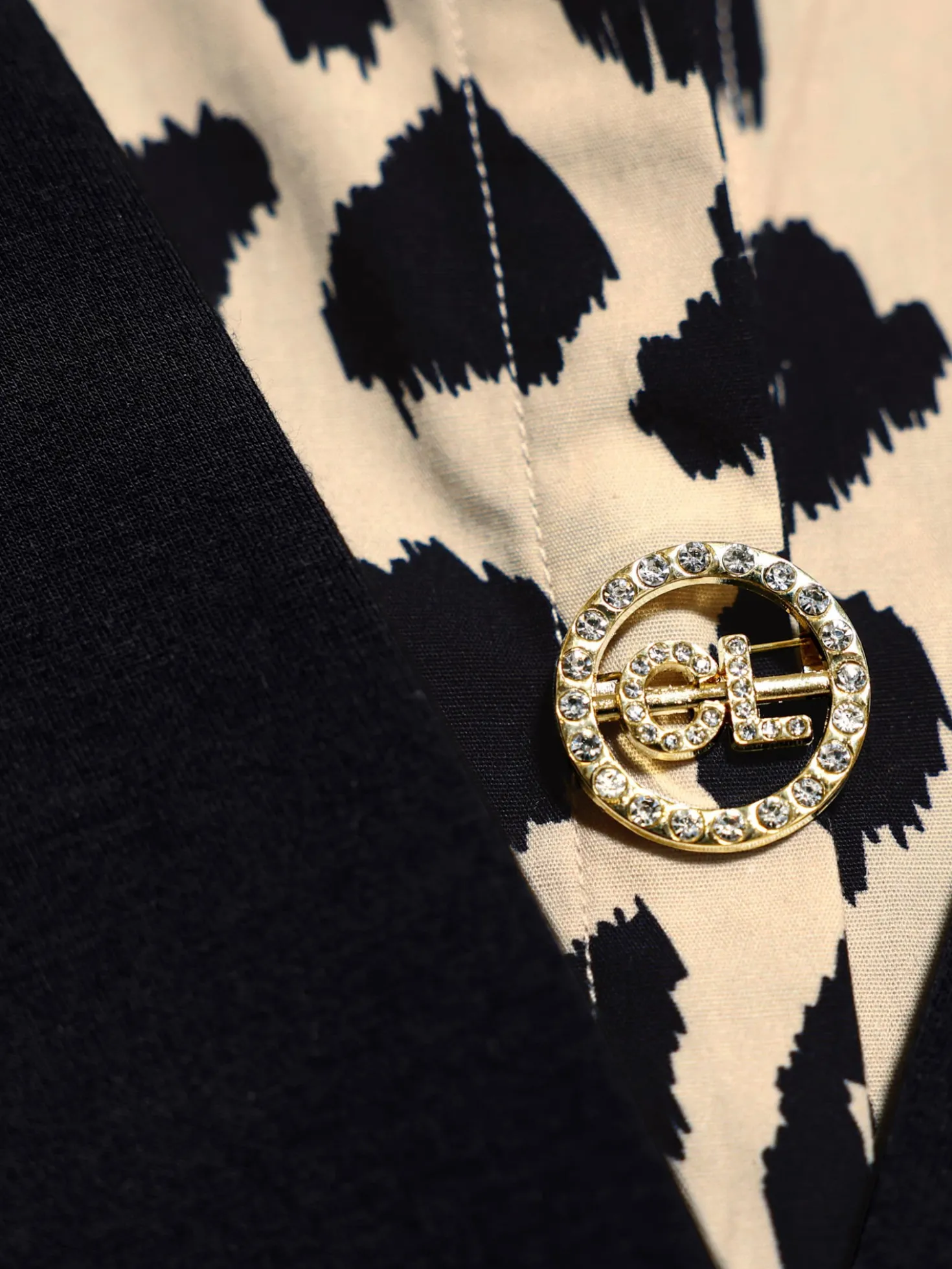 Sweatshirt mit Leo-Einsatz