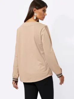 Sweatshirt mit Netz-Einsatz