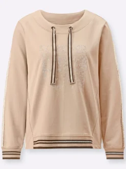 Sweatshirt mit Netz-Einsatz