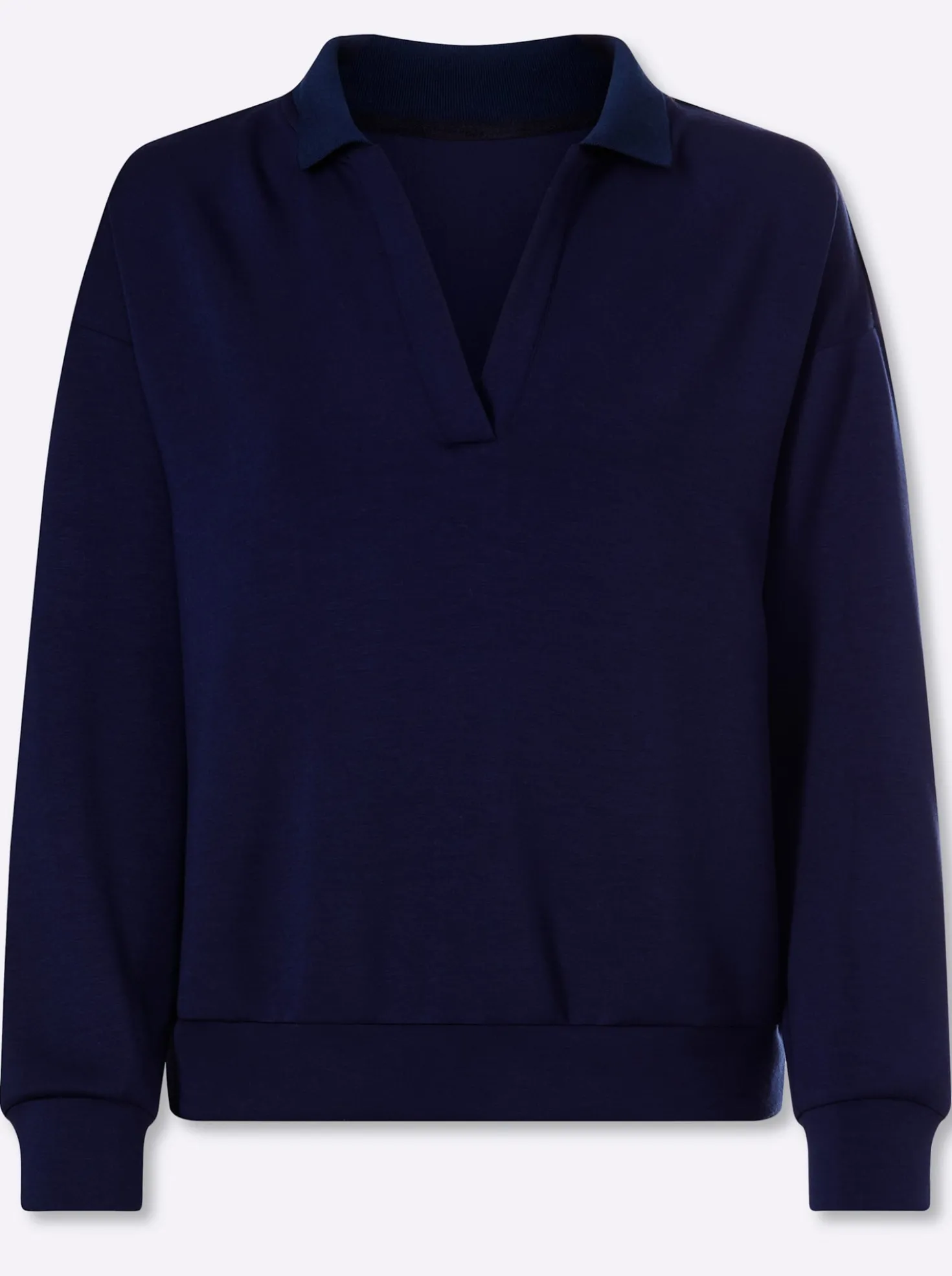 Sweatshirt mit Polokragen