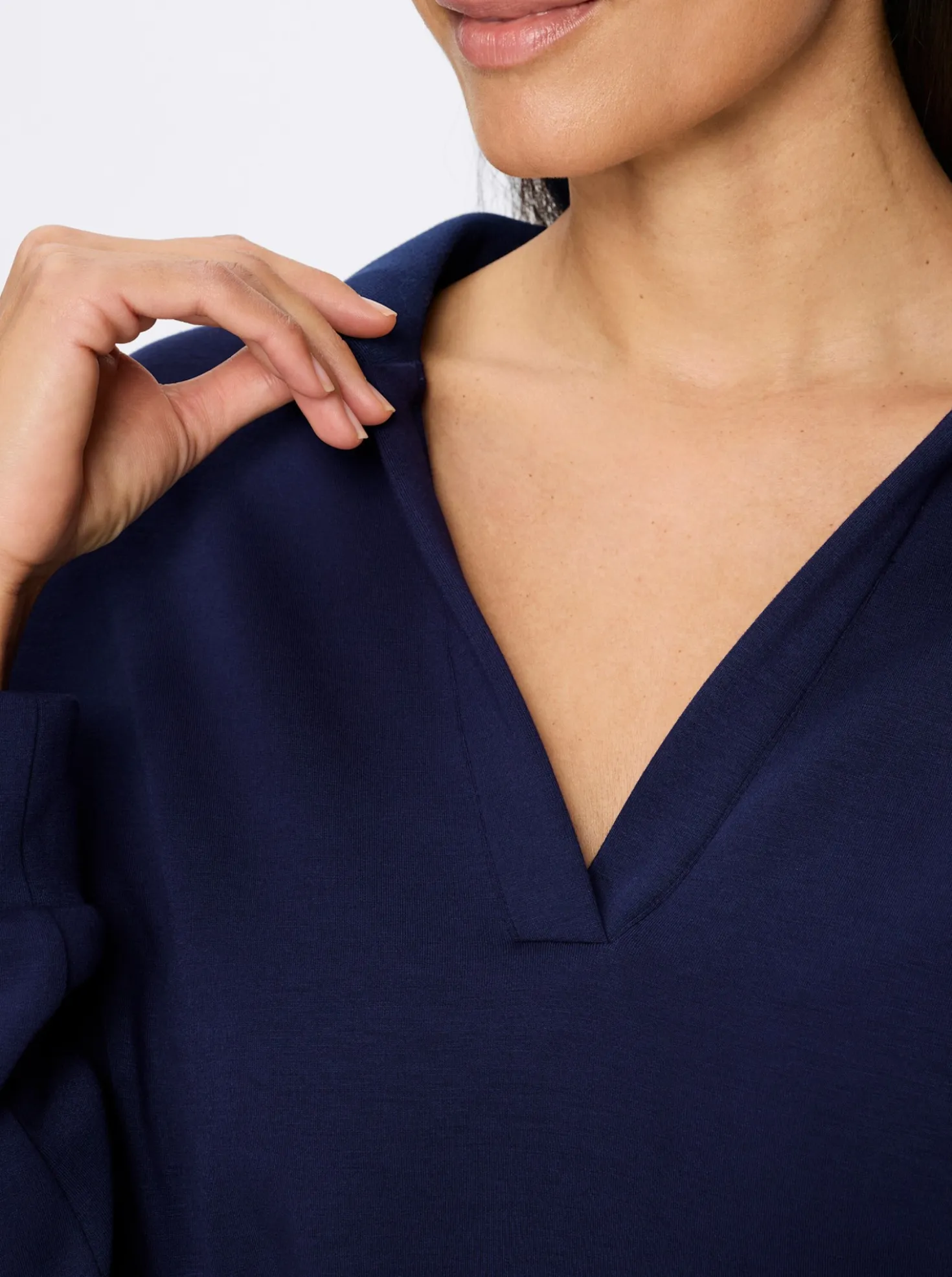 Sweatshirt mit Polokragen