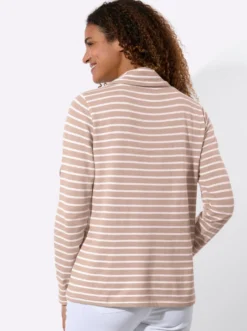 Sweatshirt mit regulierbarem Rollkragen