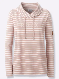 Sweatshirt mit regulierbarem Rollkragen