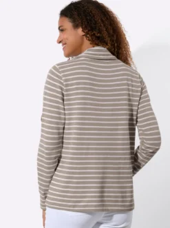 Sweatshirt mit regulierbarem Rollkragen