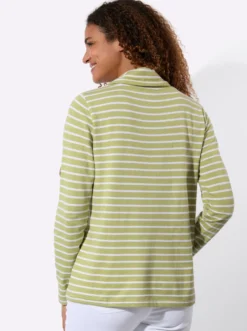 Sweatshirt mit regulierbarem Rollkragen