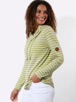 Sweatshirt mit regulierbarem Rollkragen