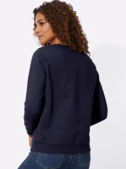 Sweatshirt mit Rippbündchen