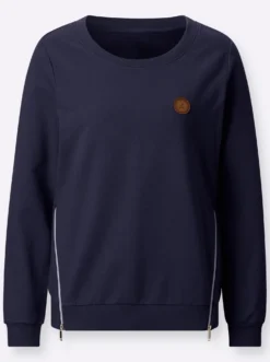 Sweatshirt mit Rippbündchen
