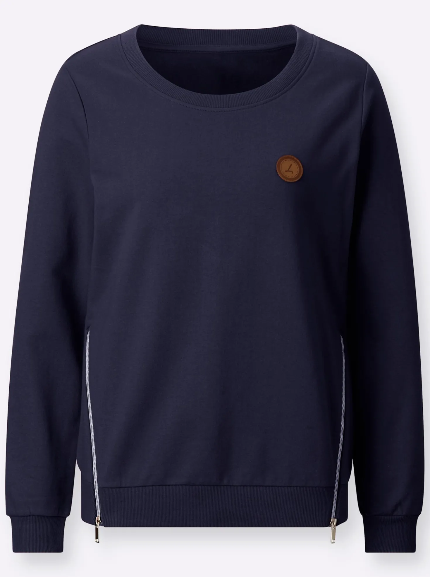 Sweatshirt mit Rippbündchen
