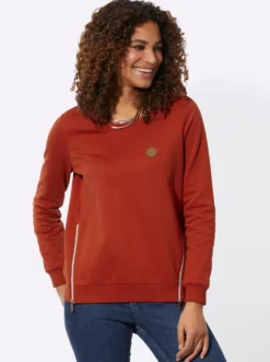 Sweatshirt mit Rippbündchen