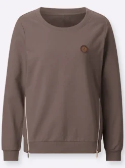 Sweatshirt mit Rippbündchen