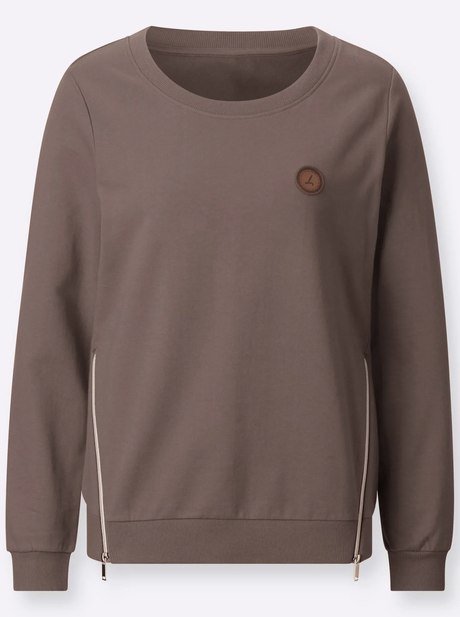 Sweatshirt mit Rippbündchen