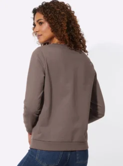 Sweatshirt mit Rippbündchen