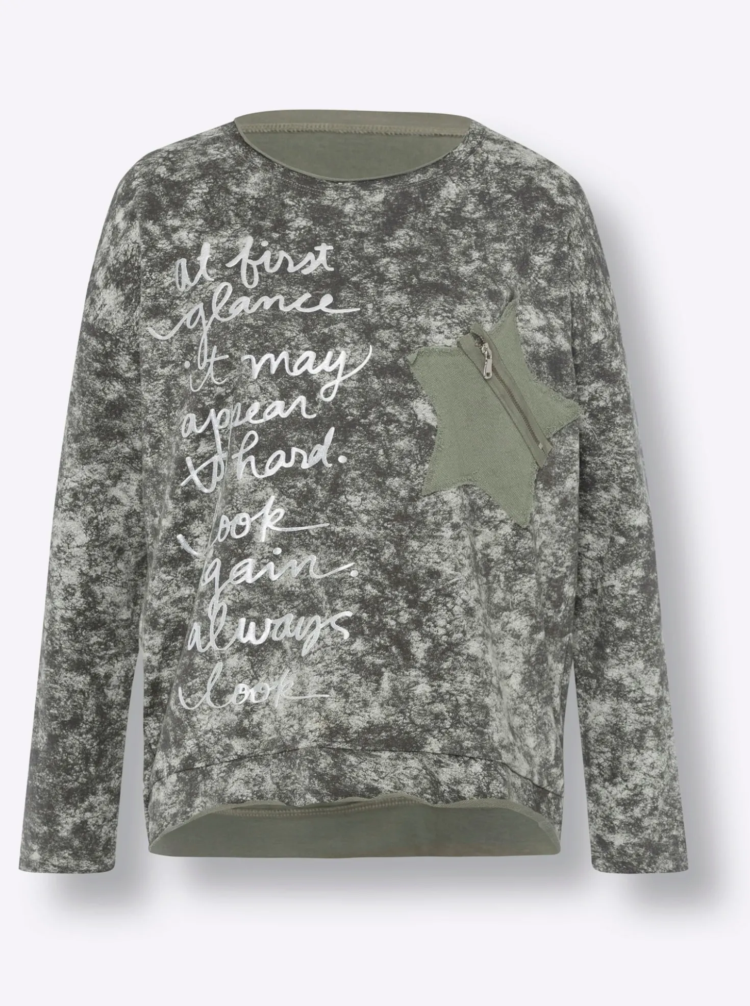 Sweatshirt mit Rollkanten