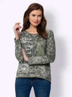 Sweatshirt mit Rollkanten