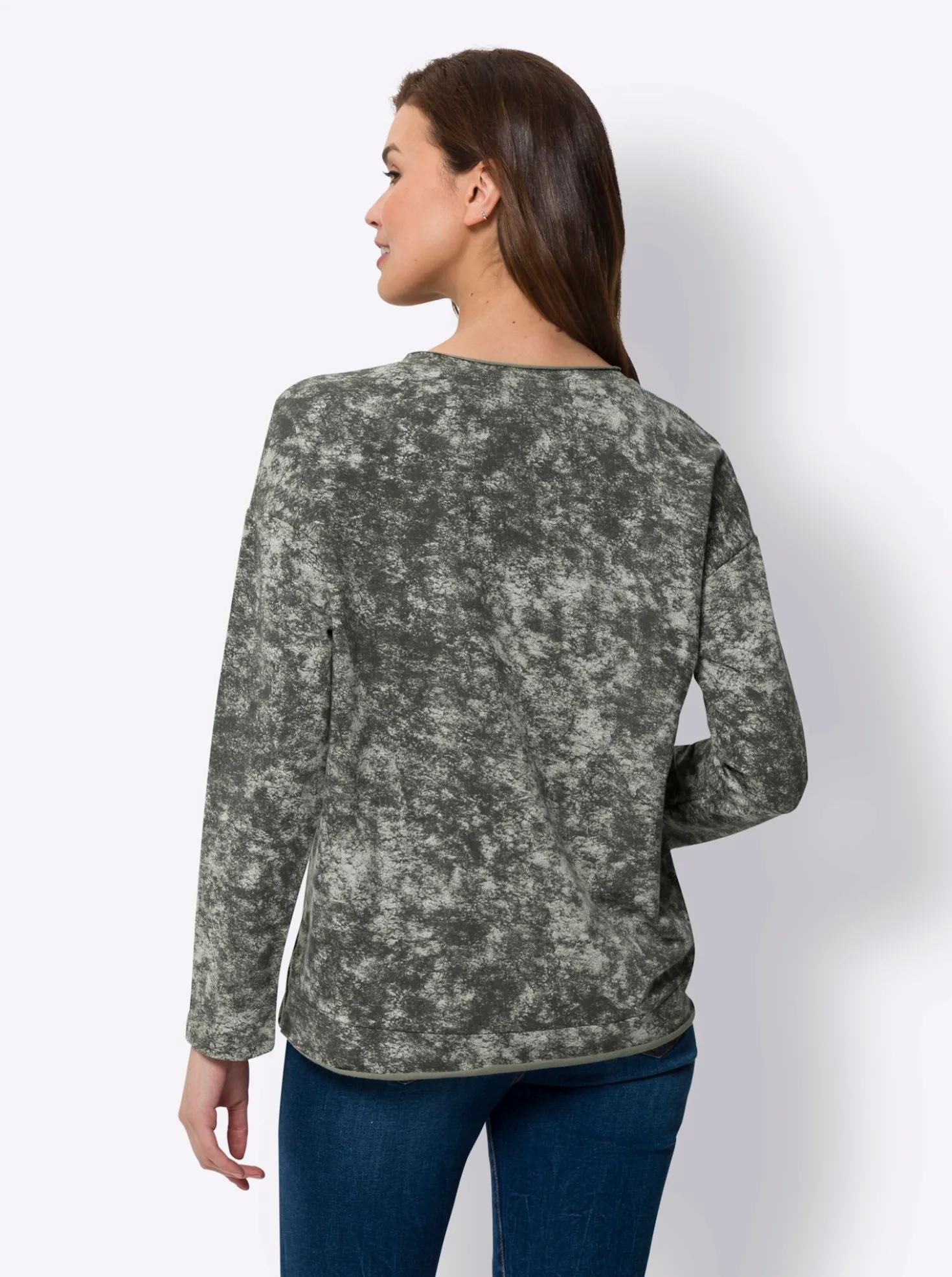 Sweatshirt mit Rollkanten