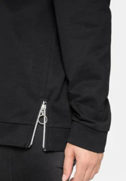 Sweatshirt mit seitlichen Zippern