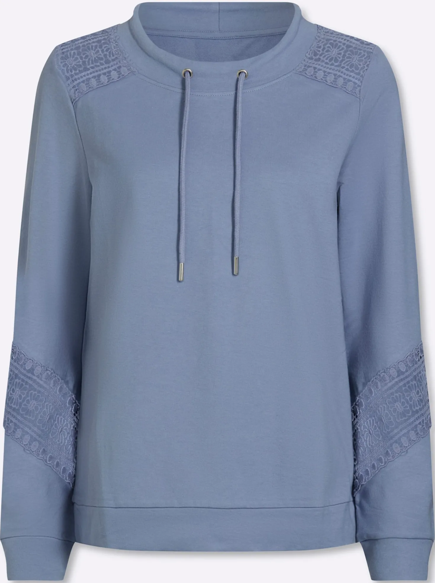 Sweatshirt mit Spitzeneinsatz