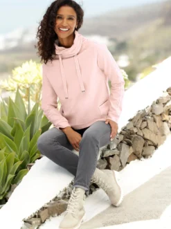 Sweatshirt mit Stehkragen