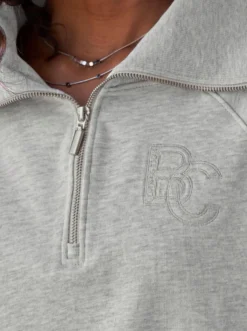 Sweatshirt mit Troyer-Kragen