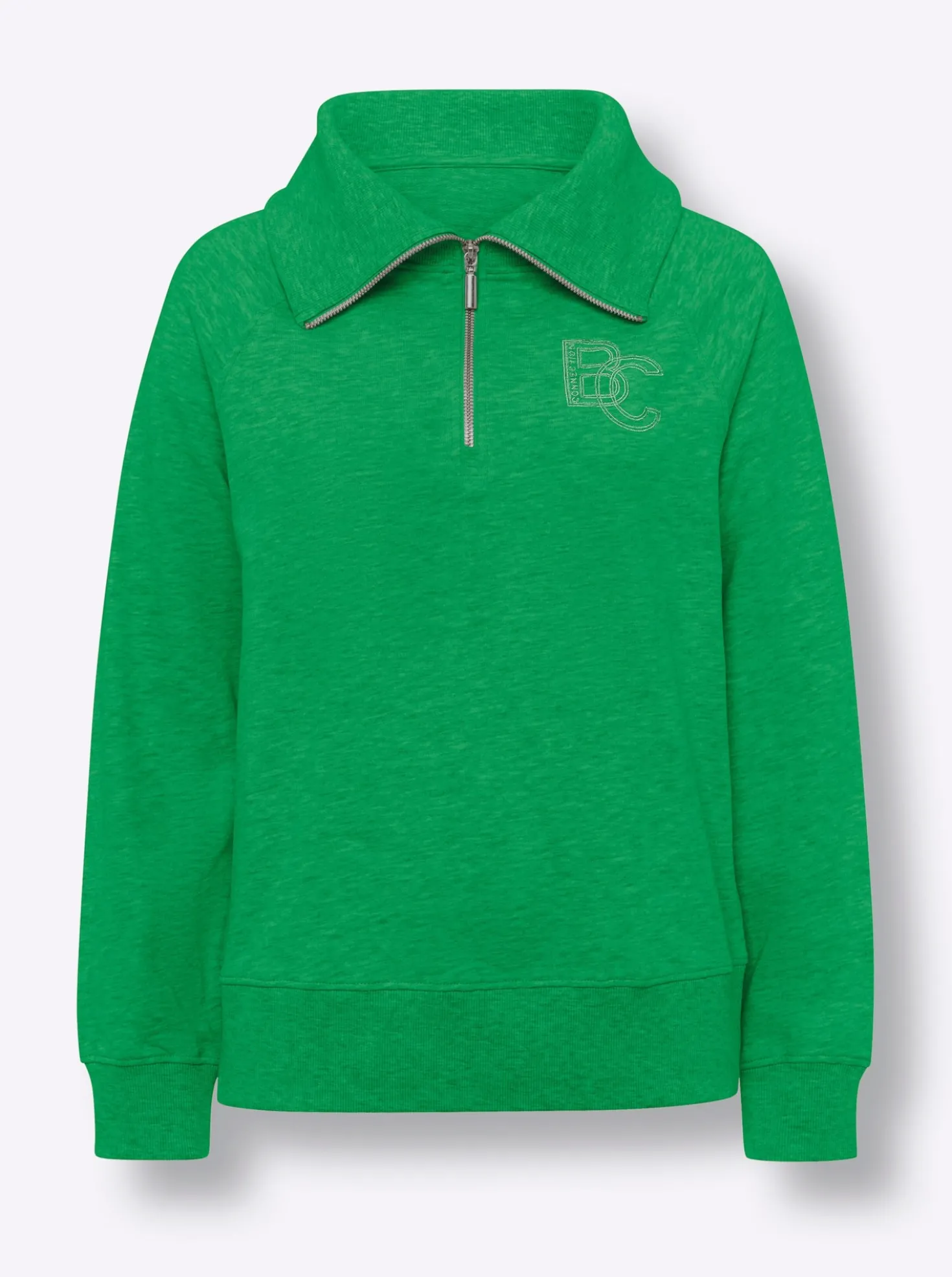 Sweatshirt mit Troyer-Kragen