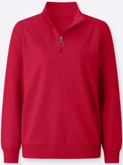 Sweatshirt mit Troyerkragen