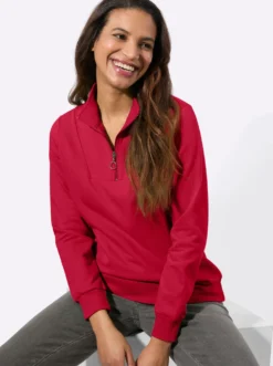Sweatshirt mit Troyerkragen
