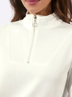 Sweatshirt mit Troyerkragen