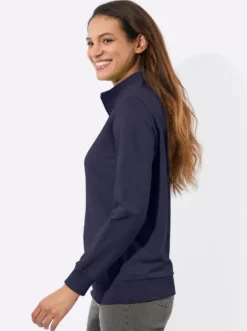 Sweatshirt mit Troyerkragen