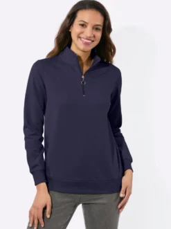 Sweatshirt mit Troyerkragen