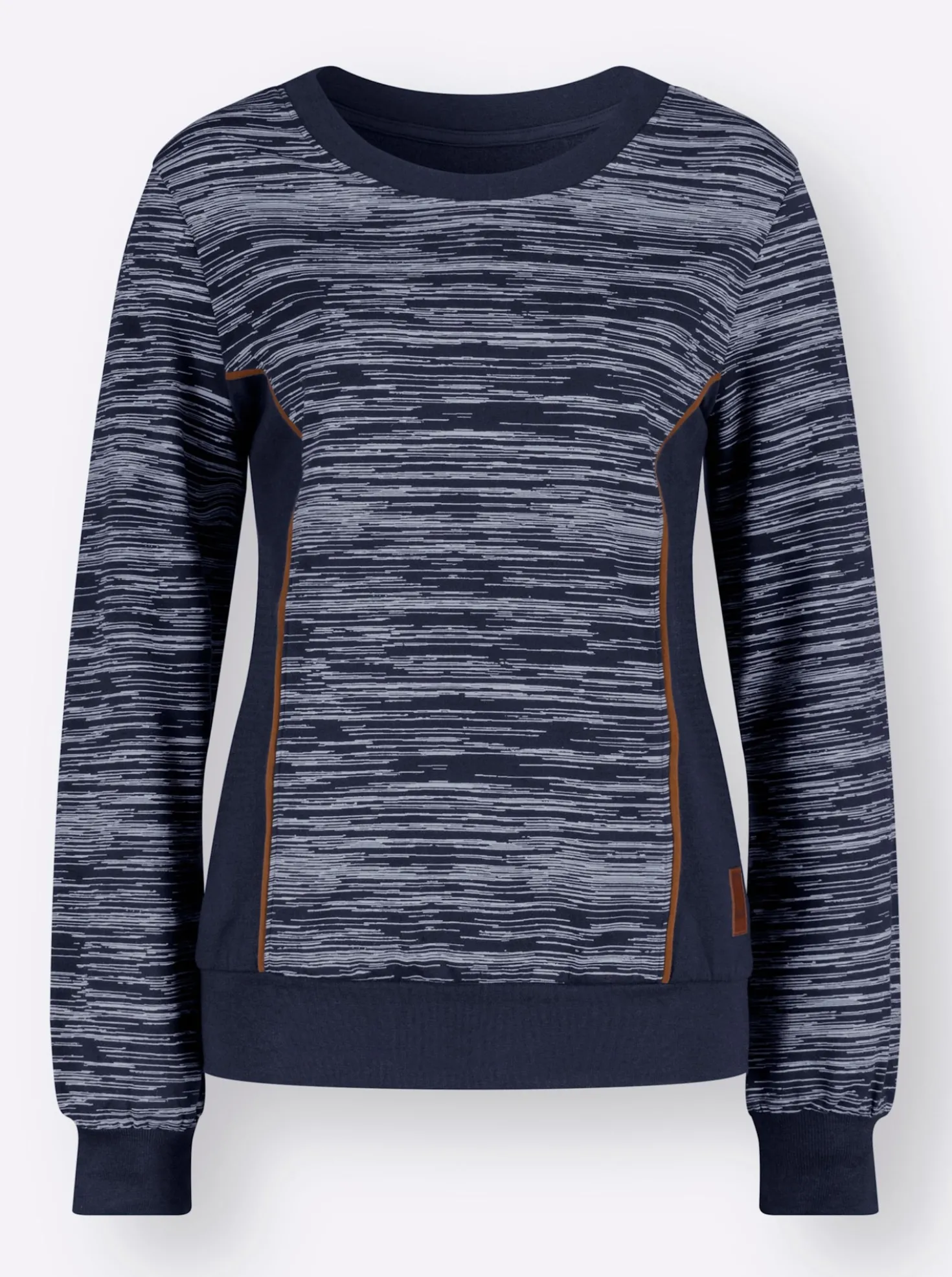Sweatshirt mit Uni-Einsätzen