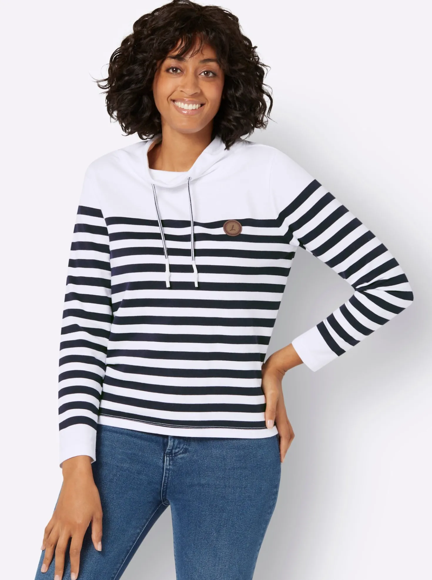 Sweatshirt mit verlängertem Rückteil