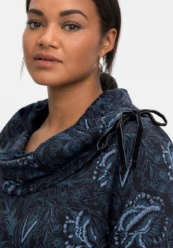 Sweatshirt mit weitem Schalkragen