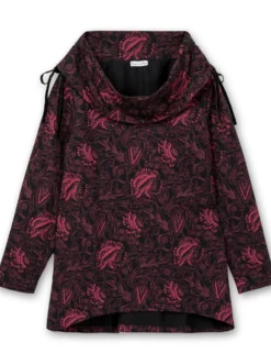Sweatshirt mit weitem Schalkragen