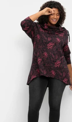 Sweatshirt mit weitem Schalkragen