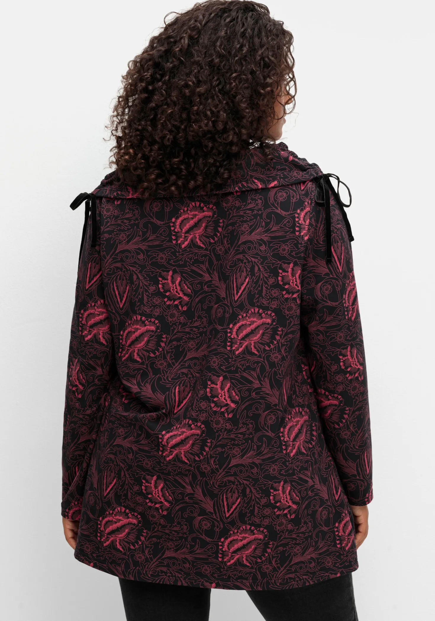 Sweatshirt mit weitem Schalkragen
