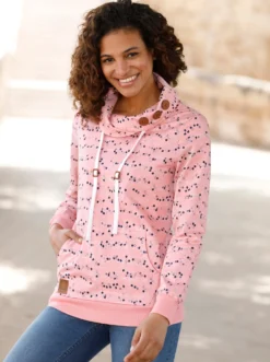 Sweatshirt mit Zierknöpfen