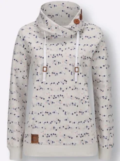 Sweatshirt mit Zierknöpfen