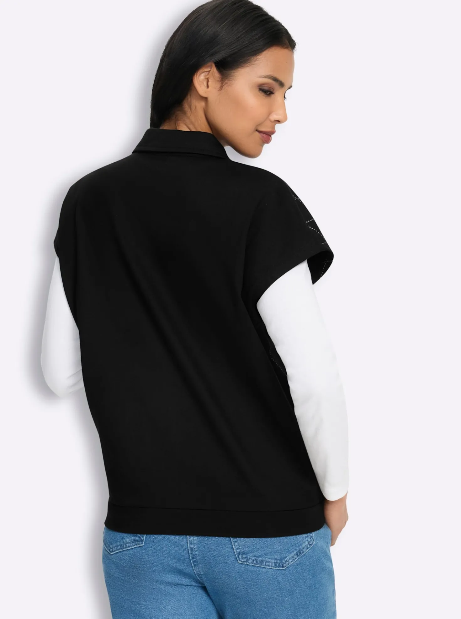 Sweatweste mit Folien-Druck vorne