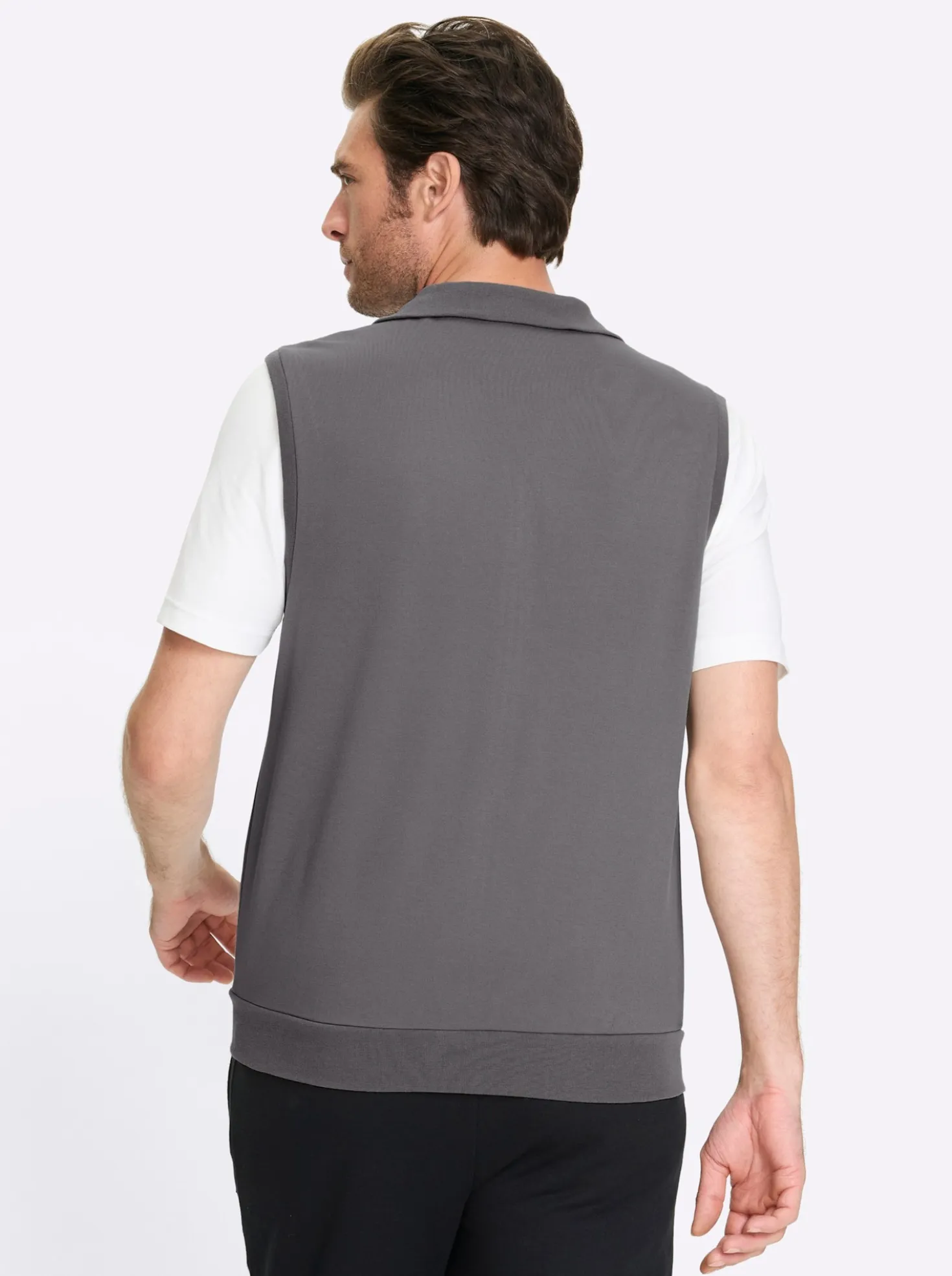 Sweatweste mit seitlichen Taschen