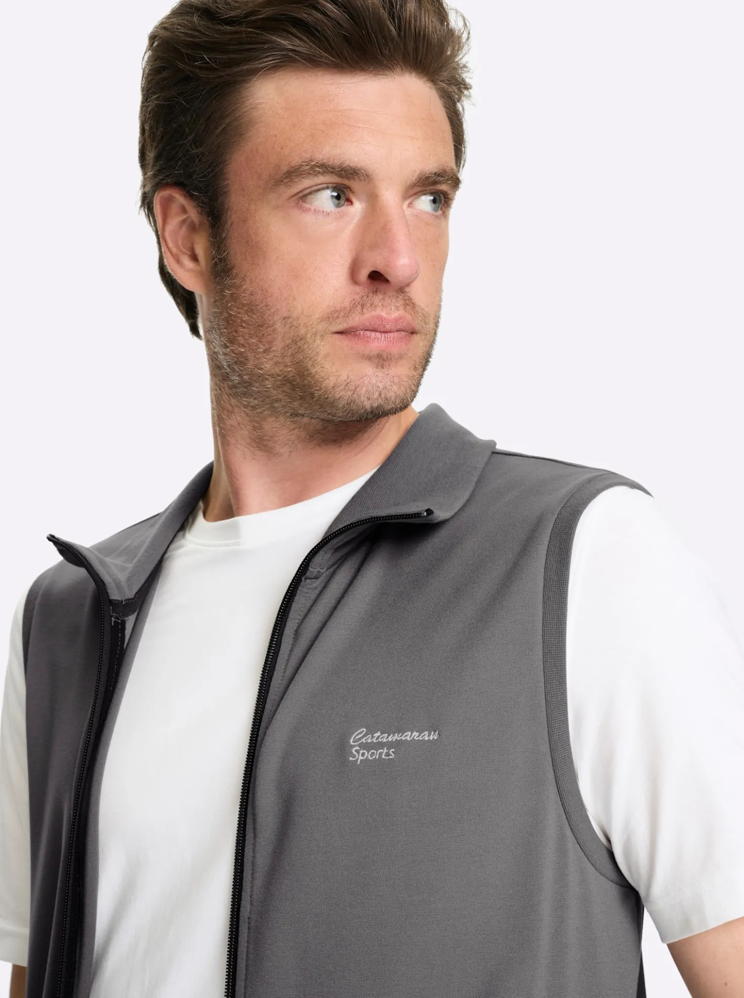 Sweatweste mit seitlichen Taschen