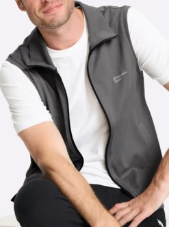 Sweatweste mit seitlichen Taschen